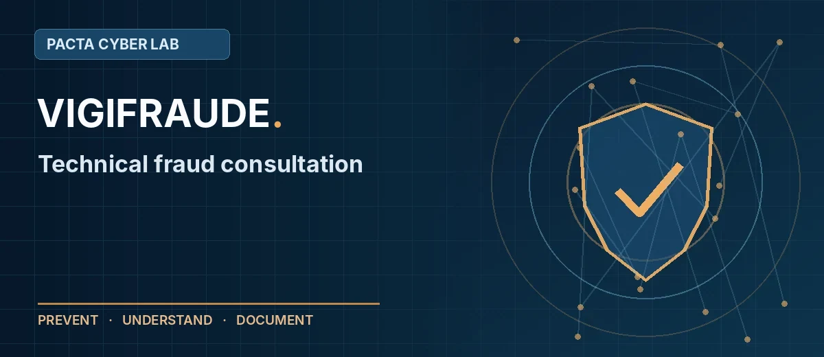 Vigifraude consultation: scope a technical anti-fraud request